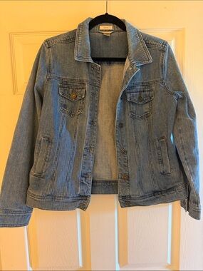 Christopher & Banks Medium Blue Stretch Denim Jacket